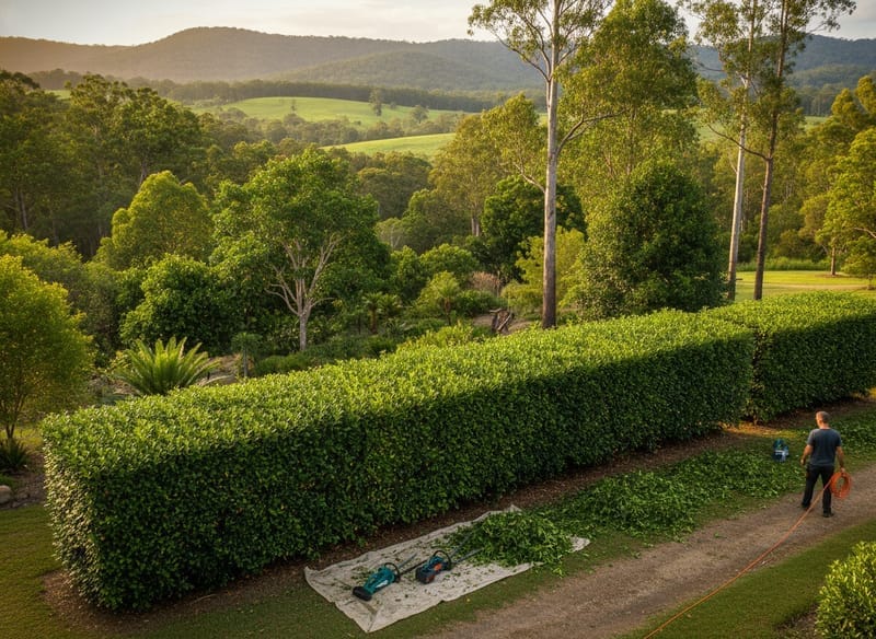 Hedge Trimming performed by Melville Arborist in the Melville